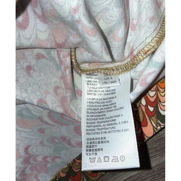 UO NWT Boho Marbled Orange Red Green Design Mini Skirt Women's Size Small NEW - Picture 4 of 6